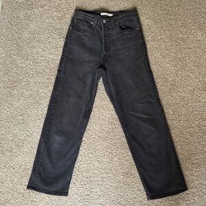 Levi's Women's Dark Gray Straight Leg Jeans